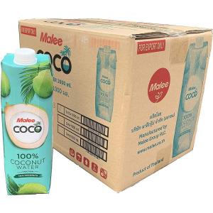 100% ココナッツウォーター ココナッツジュース  1L malee coco Malee 1000ml 24本セット 2ケース 送料無料｜rs-food5