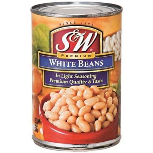 S&amp;W ホワイトビーンズ white beans 425g 36缶 3ケース 業務用 大容量 送料無...