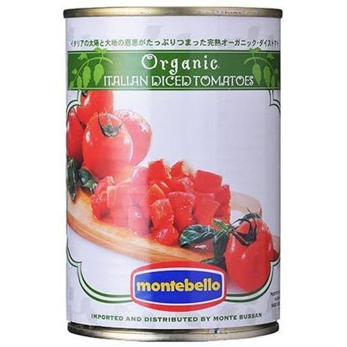 トマト缶 モンテベッロ（スピガドーロ） オーガニック ダイストマト（角切り） 400g 有機