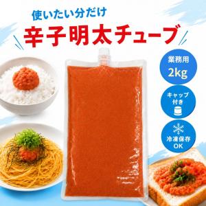 からし明太チューブ 2kg（ 500g×4袋 ）冷凍 業務用 スタンドパック チューブ パスタ おにぎり めんたい からしめんたい 辛子明太子 ご飯のお供 送料無料
