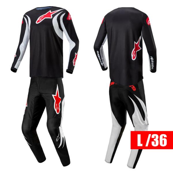 【送料サービス】 ALPINESTARS ’24 FLUID &quot;ルーセント&quot; 上下セット ブラックホ...