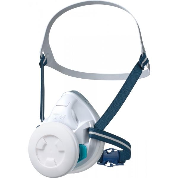 しろあり防除施工に 半面形マスク面体 TW01SC Mサイズ 面体全７色 フィットチェッカー一体型で...