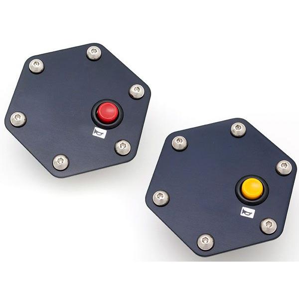 Daikei MOMOピッチ ステアリング newブラックプレート ホーンボタン赤or黄　送料込み