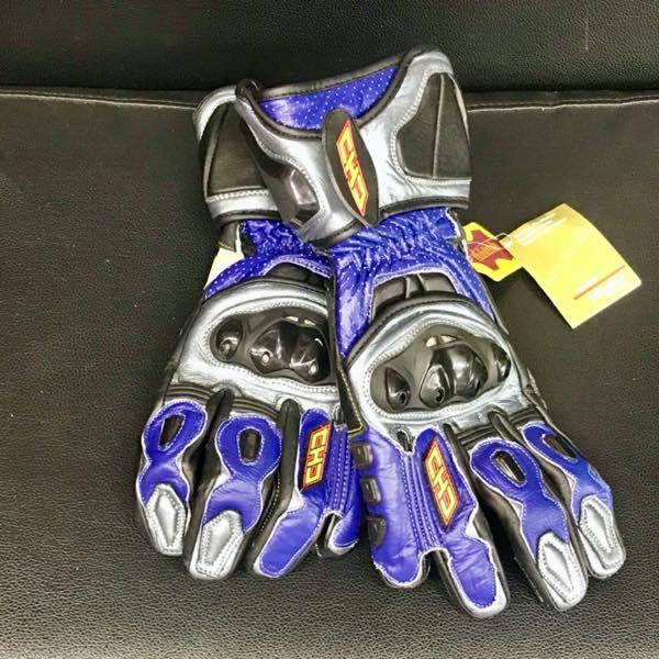 CHC-MOTO カスタムレーシンググローブ XXL  ブルー×シルバー