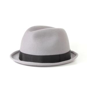 日本製 Stingy Brim Fedora ショートブリム ウールフェルト 中折れハット グレー｜rsstore