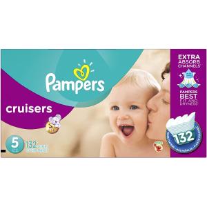 Pampers Cruisers Diapers Economy Plus Pack, Size 5, 132 Count by Pampers