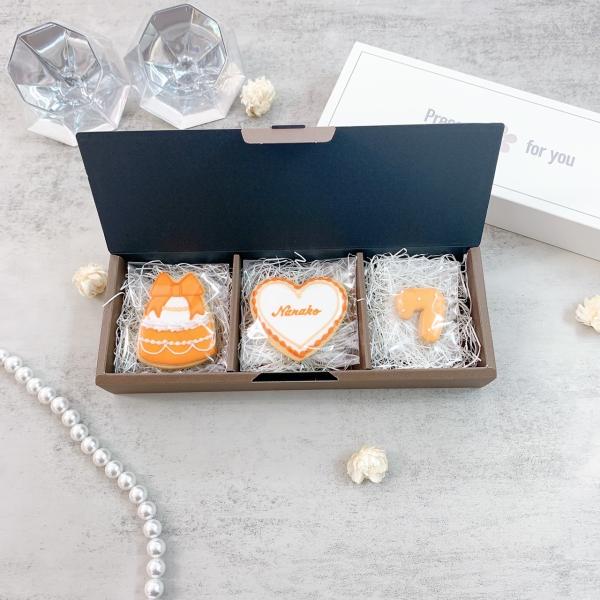 セレブレイト・クッキーBOX（ケーキクッキー＋ハート型メッセージプレート＋数字クッキー2枚まで）｜選...