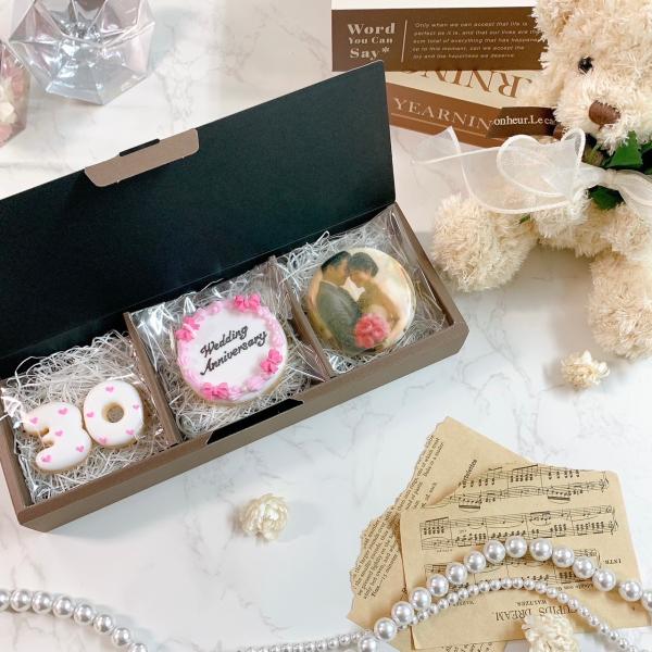 セレブレイト・クッキーBOX（プリントクッキー＋リボンクルールプレート＋数字クッキー2枚まで）｜選べ...