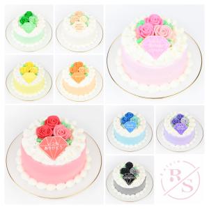 ダイヤプレート&薔薇ケーキ 4号|12cm|セ...の詳細画像1