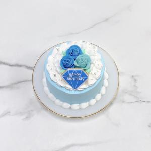 ダイヤプレート&薔薇ケーキ 4号|12cm|セ...の詳細画像2