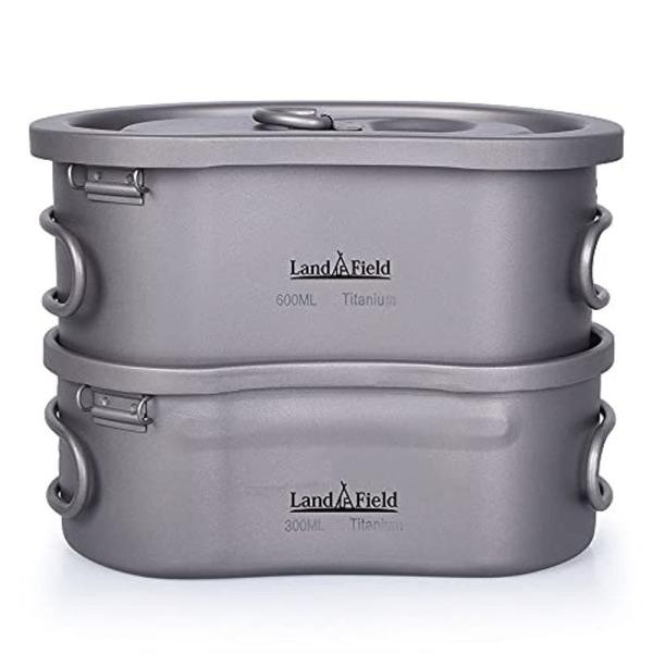 LandField ランドフィールド チタン製 飯ごう メスティン ハンドル付き LF-TMT010