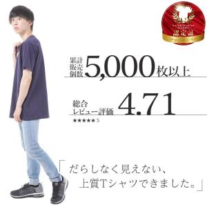 tシャツ 無地 白 厚手 丈夫 透けない メン...の詳細画像2