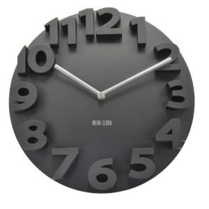3Ｄ 立体 掛け時計 モダン デザイン ウォールクロック 壁 時計 (35cm 黒)｜rtrade123