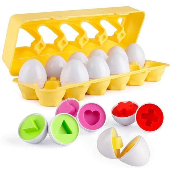 たまご おもちゃ 知育玩具 幼児 おもちゃ マッチングエッグセット (卵12個)