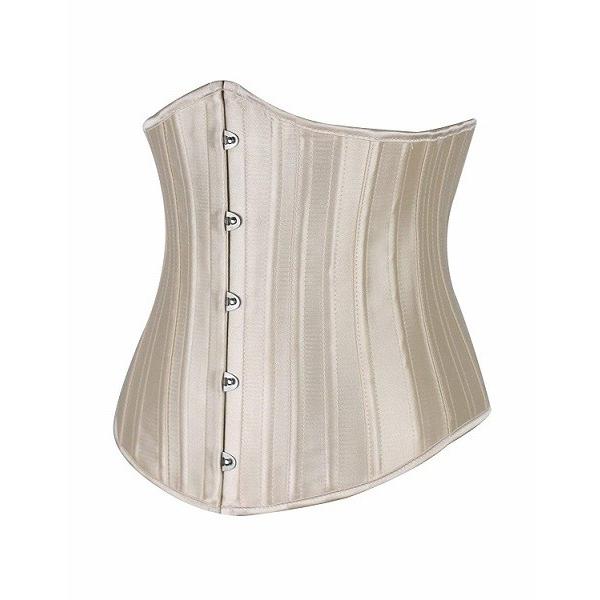 ウエストニッパー 女性用 アンダーバスト コルセット (シャンパン) 24本スチールボーン 補正下着...
