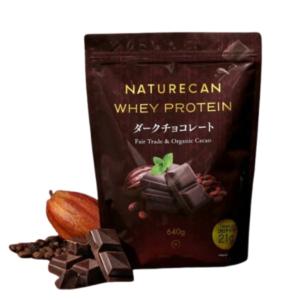 NATURECAN ネイチャーカン ホエイプロテイン (WPC) ダークチョコレート640g （有機カカオ使用）