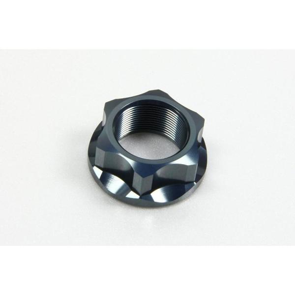 アントライオン ステムナット Ver.2 M22XP1.0 貫通ナット ツバ径:Φ36 チタンブルー