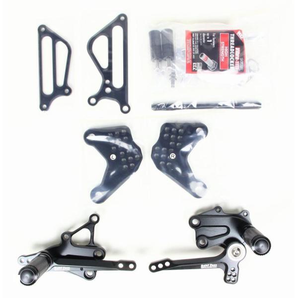 ベビーフェイス バックステップキット ブラック ZX-6R Ninja/ZX636R 13-16