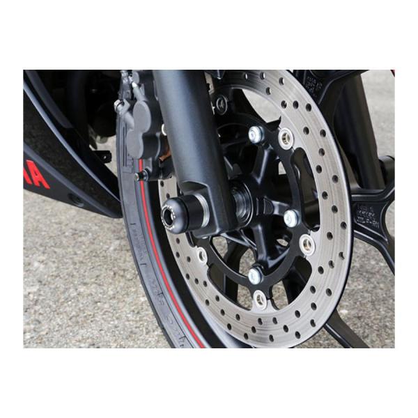 ベビーフェイス アクスルプロテクター フロント/ブラック YZF-R25/MT-25 15-17