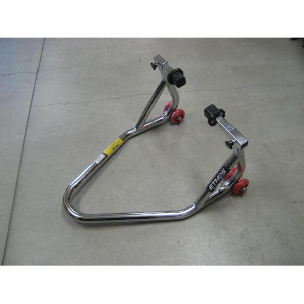 エトスデザイン ダブルキャスターリアスタンド メッキ ラバーマウント