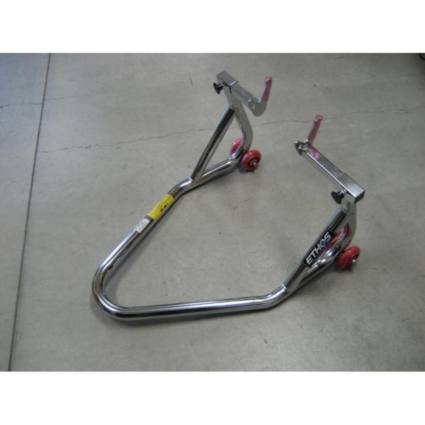 エトスデザイン ダブルキャスターリアスタンド メッキ Vフック