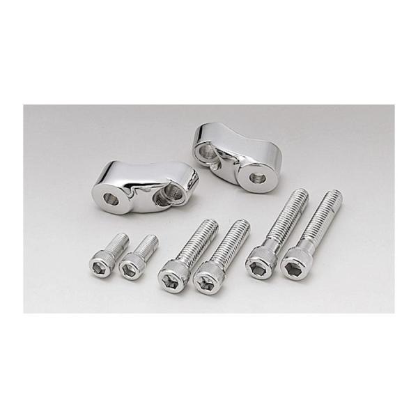 キジマ ウィンカーステー39φフロント 2個セットアルミクロームメッキ