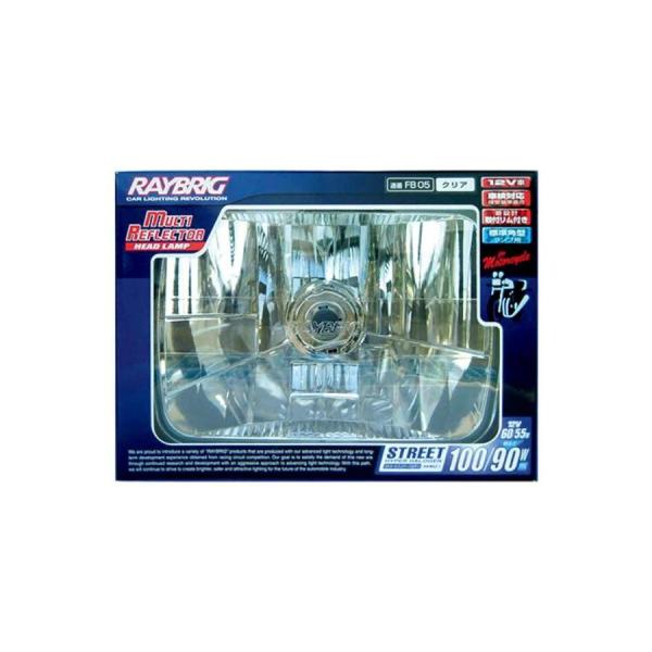 ヘッドライト レイブリック マルチリフレクタヘッドライト角型/クリア 12V60/55W H4