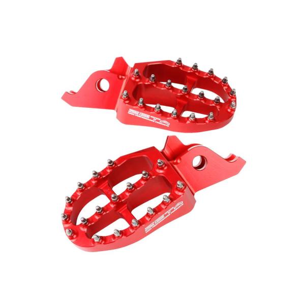 ZETA(ジータ) アルミフットペグ レッド CRF150R/250R/450R/450RX/250...