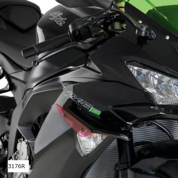 プーチ Puig サイドダウンフォーススポイラー レッド ZX-6R 636 3176R