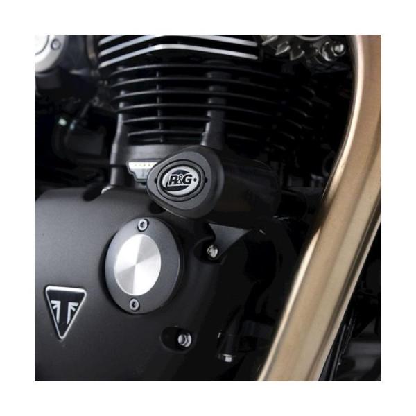 R&amp;G エアロクラッシュプロテクター ブラック TRIUMPH Speed Twin1200 19-