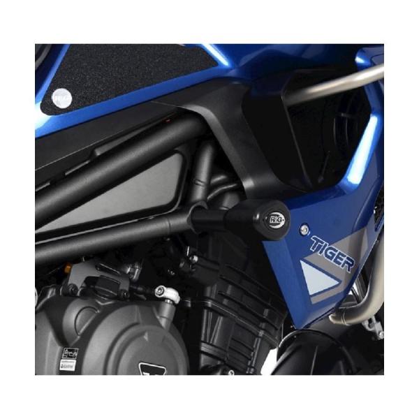 R&amp;G エアロクラッシュプロテクター ホワイト TRIUMPH Tiger1200GT/Pro/Ex...