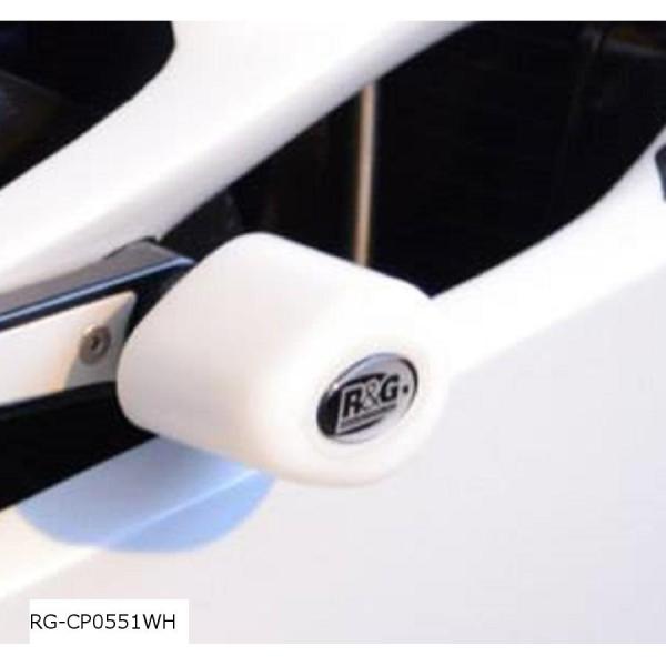 R&amp;G エアロフレームスライダー:ホワイト S1000RR M1000R