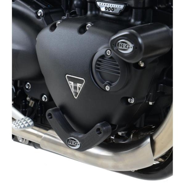 R&amp;G エンジンケーススライダー右 ブラック Thruxton1200/R
