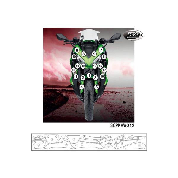 R&amp;G セカンドスキン(高品質ポリウレタン保護フィルム) Z1000SX Ninja1000 ニンジ...