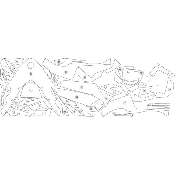 R&amp;G セカンドスキン(高品質ポリウレタン保護フィルム) Ninja ニンジャ H2 SX RG-S...