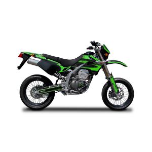 未使用 Dトラッカー KLX250 シュラウド デカール typeEVL 赤黒04-07年