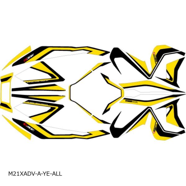 ステッカー デカール MDF グラフィックキット コンプリートセット アタッカー イエロー X-AD...