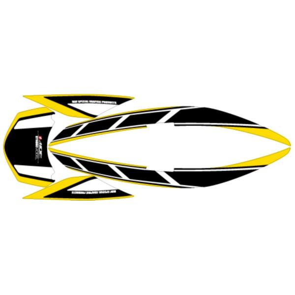 ステッカー デカール MDF グラフィックキット サイドカバー ストロボPイエロー シグナス グリフ...