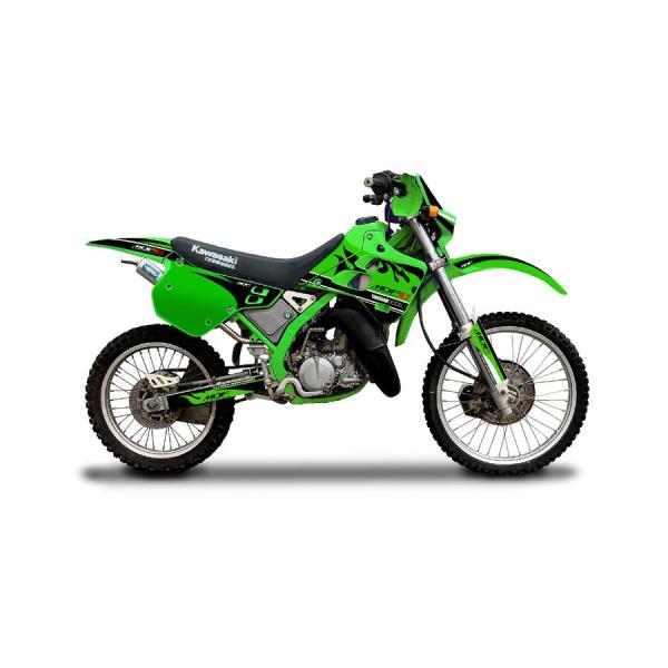 ステッカー デカール MDF ファイアー サイドカバーグリーン KDX125SR 91-99  全年...