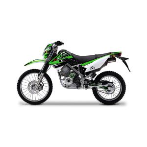 KLX125 シュラウド カウル グリーン ブラック MDF（エムディーエフ） ステッカー デカール アタッカーシュラウド