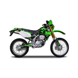 ステッカー デカール MDF ファイアー サイドカバーグリーン KLX250 98-04