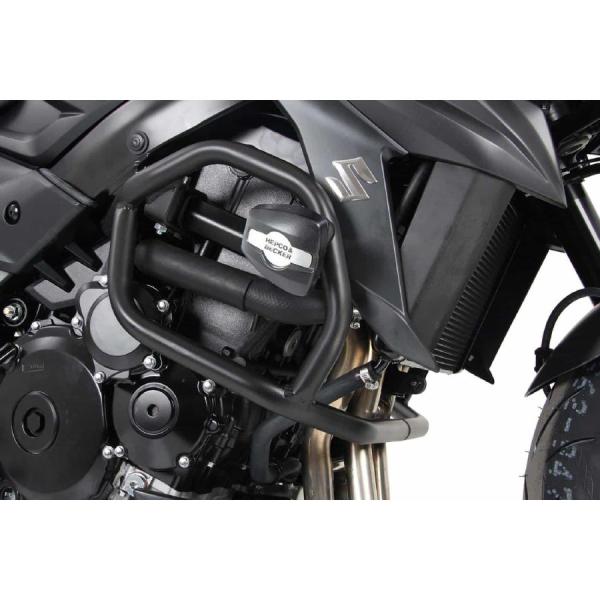 ヘプコ&amp;ベッカー エンジンガード クラッシュパッド付き スチール ブラック GSX-S750 501...