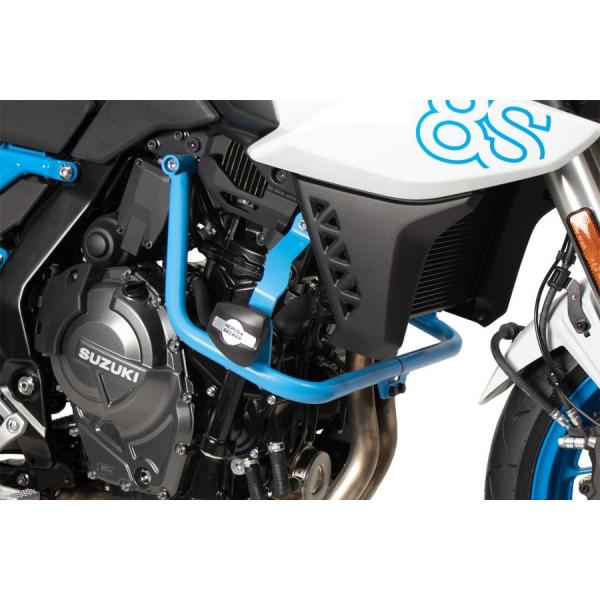 ヘプコ&amp;ベッカー エンジンガード ブルー クラッシュパッド付 GSX-8S 5013551 00 0...