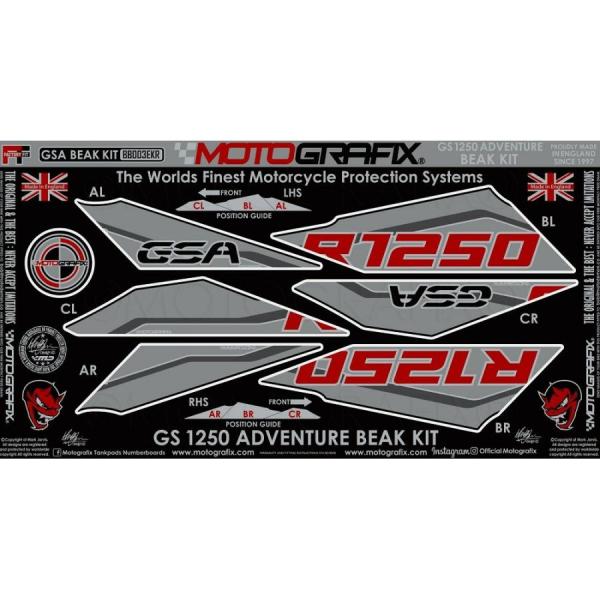 モトグラフィックス BEAK PROTECTION KIT BMW R1250GS Adventur...