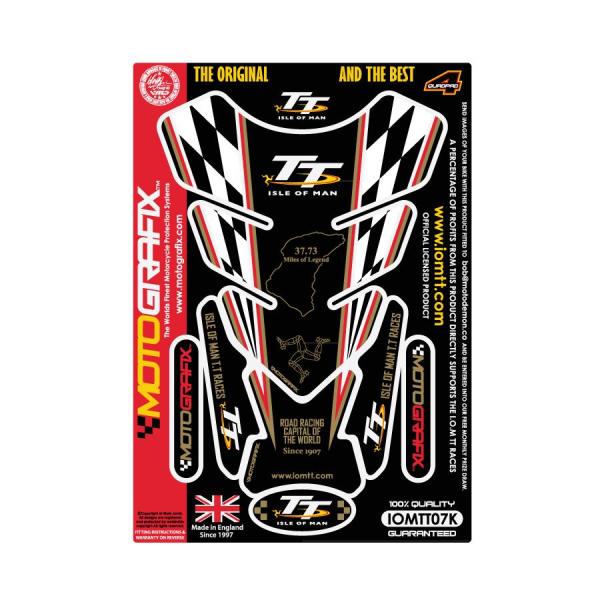 モトグラフィックス タンクパッド ブラック Official TT Races MT-IOMTT07...