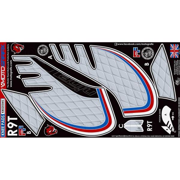 モトグラフィックス ボディパッド KNEE BMW R Nine T 14-18 MT-KB020S...