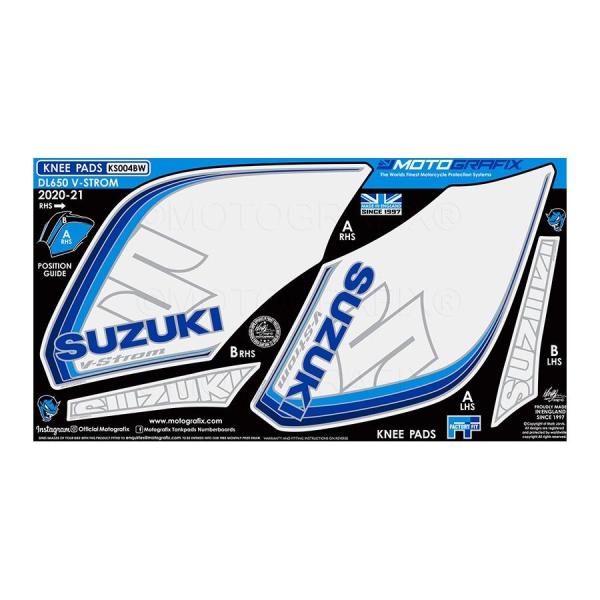モトグラフィックス ボディパッド KNEE V-Strom DL650 XT 17-21 MT-KS...
