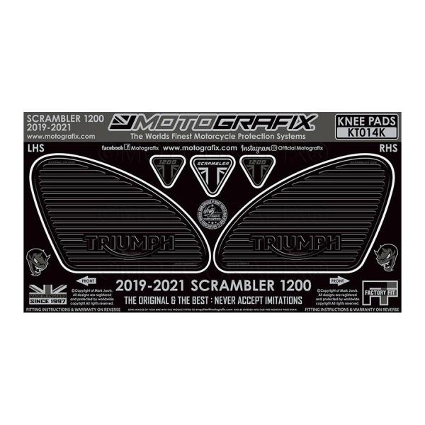 モトグラフィックス ボディパッド KNEE TRIUMPH Scrambler1200 19-21 ...