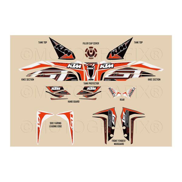 モトグラフィックス Full Paint Protection KTM Super Duke1290...