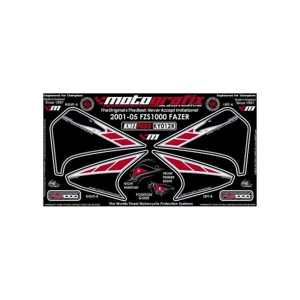 モトグラフィックス ボディパッド KNEE FZS 1000 FAZER 01-05 MT-KY01...